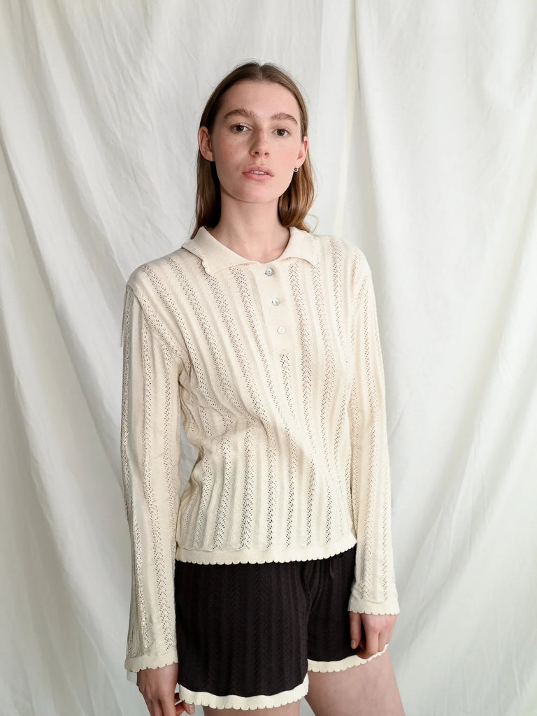 Georg LS Polo | Ecru - Skjønn Concept Store