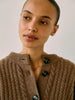 Gertrud Cable Cardigan | Coffee Melange - Skjønn Concept Store