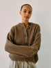 Gertrud Cable Cardigan | Coffee Melange - Skjønn Concept Store