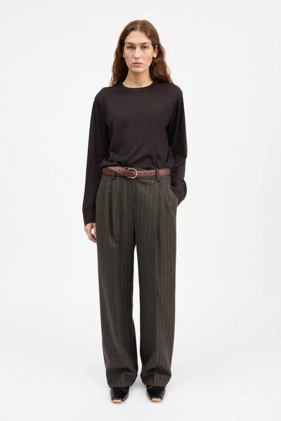 Harry Trousers | Brown/Black Pinstripe - Skjønn Concept Store