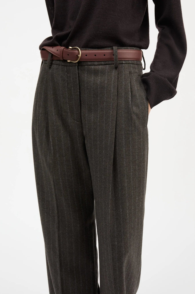 Harry Trousers | Brown/Black Pinstripe - Skjønn Concept Store