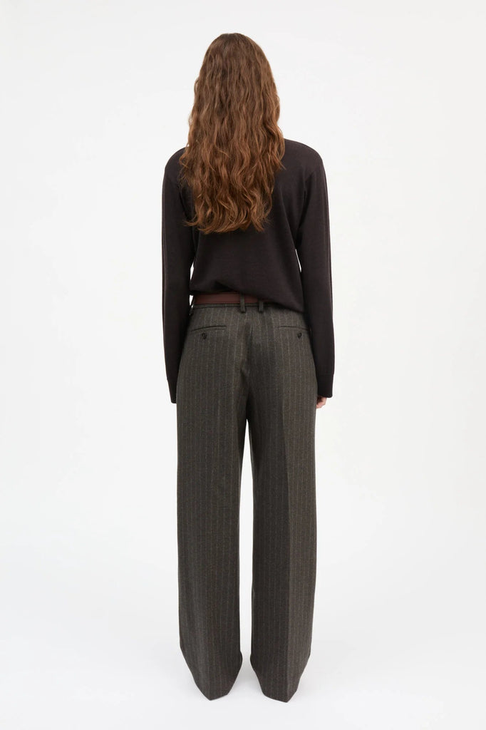 Harry Trousers | Brown/Black Pinstripe - Skjønn Concept Store