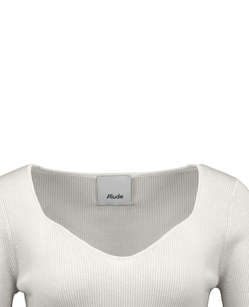 Heartneck Sweater | White - Skjønn Concept Store