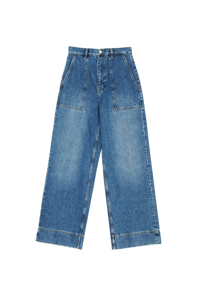 Heather Highwaisted Jeans | Slouchy Blue - Skjønn Concept Store