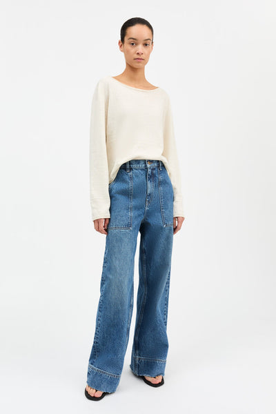 Heather Highwaisted Jeans | Slouchy Blue - Skjønn Concept Store