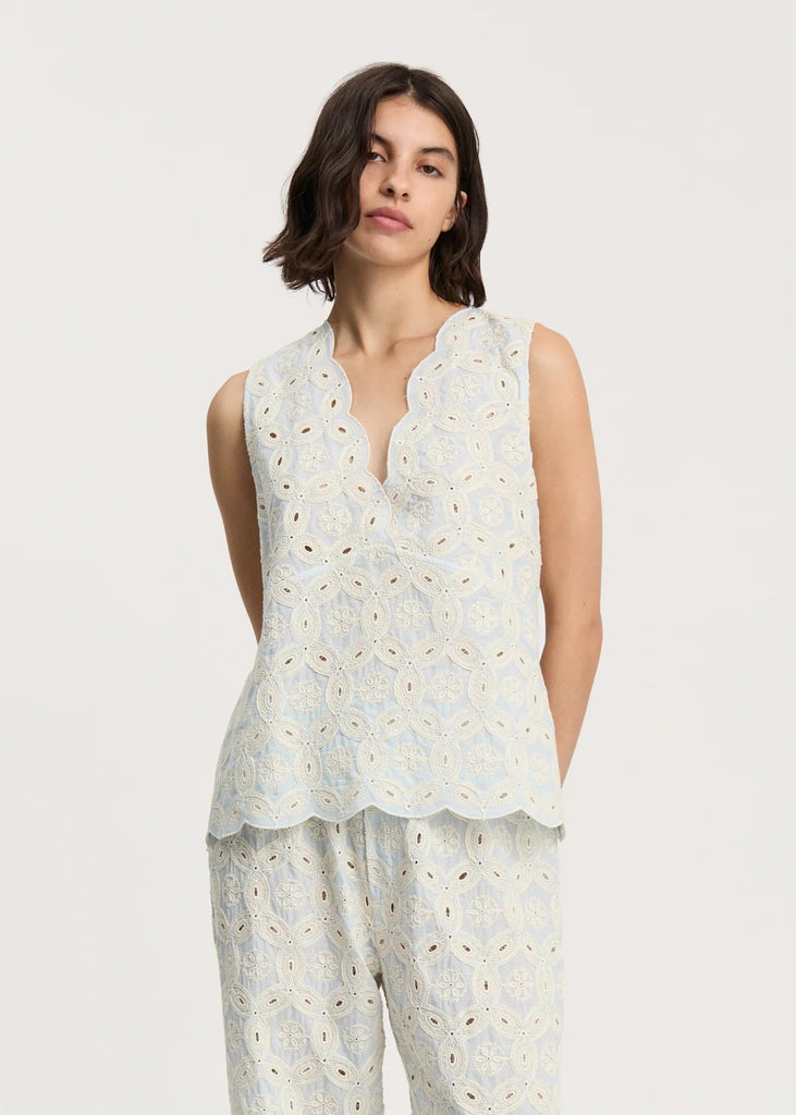 Himani Top Embroidery | Blue Eyes - Skjønn Concept Store