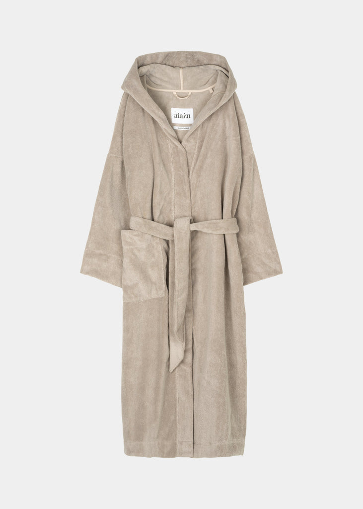 Hooded Bathrobe Terry | Dried Linen - Skjønn Concept Store