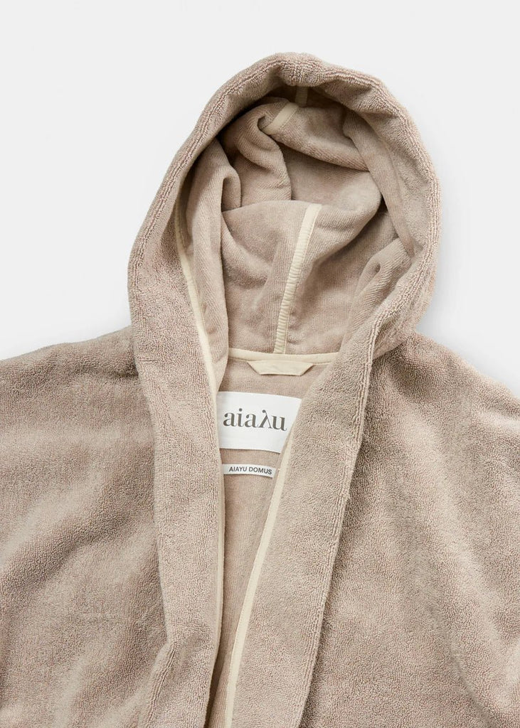 Hooded Bathrobe Terry | Dried Linen - Skjønn Concept Store