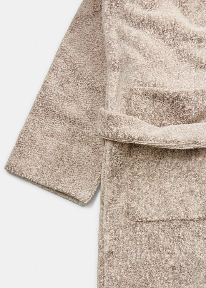 Hooded Bathrobe Terry | Dried Linen - Skjønn Concept Store