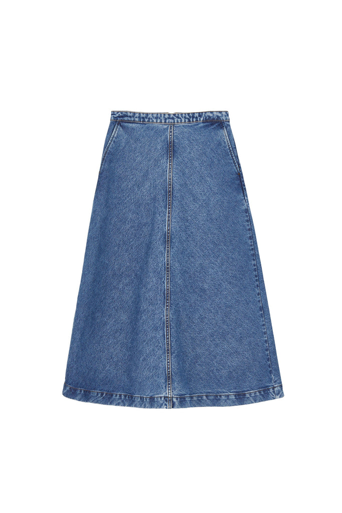 Imana Skirt | Washed Mid Blue - Skjønn Concept Store