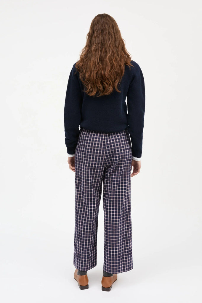 Jasmin Pants | Navy/White/Red Check - Skjønn Concept Store