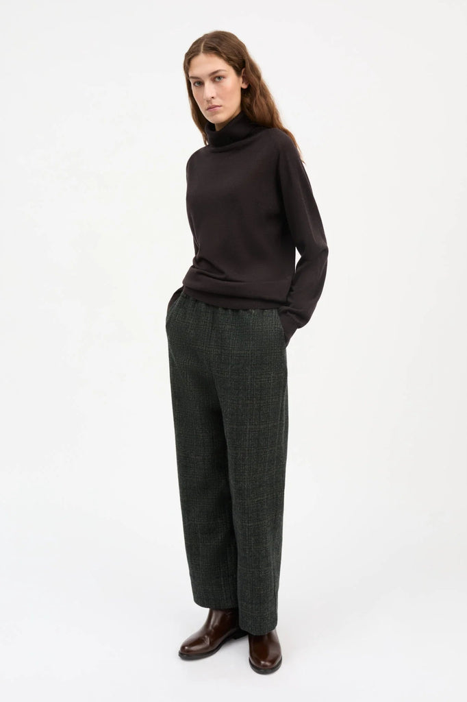 Jasmine Pants | Green Check Structure - Skjønn Concept Store
