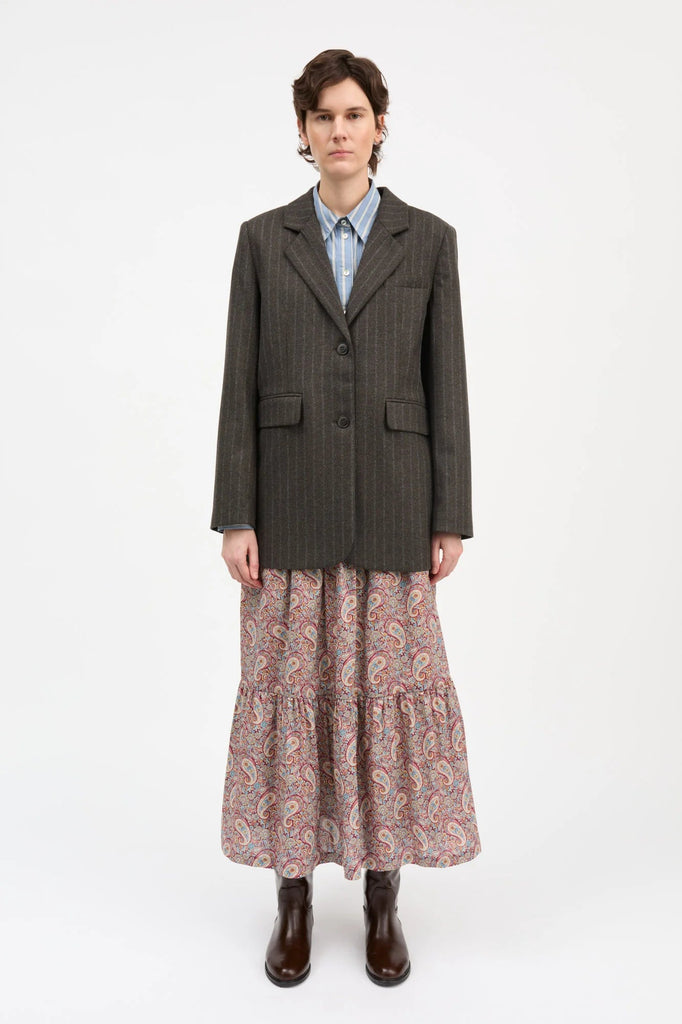 Joan Blazer | Brown/Black Pinstripe - Skjønn Concept Store
