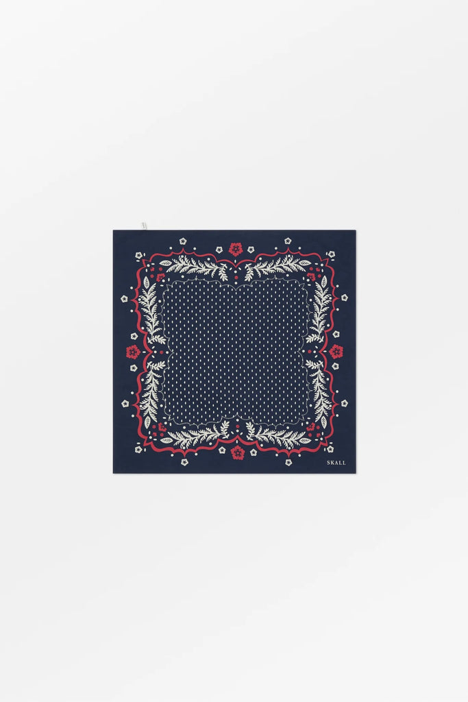 Juniper Scarf | Navy/Red/Ecru - Skjønn Concept Store