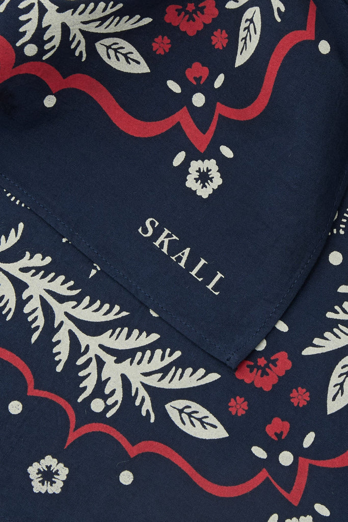Juniper Scarf | Navy/Red/Ecru - Skjønn Concept Store