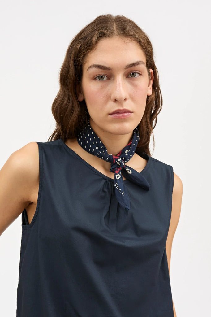Juniper Scarf | Navy/Red/Ecru - Skjønn Concept Store