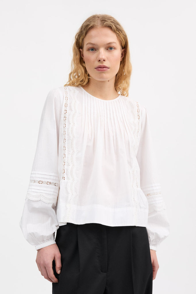 Leaf Blouse | Optic White - Skjønn Concept Store