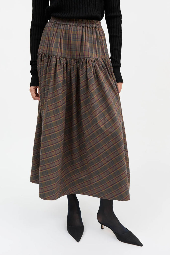 Lili Skirt | Green/Red Check - Skjønn Concept Store