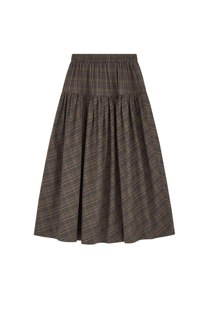 Lili Skirt | Green/Red Check - Skjønn Concept Store