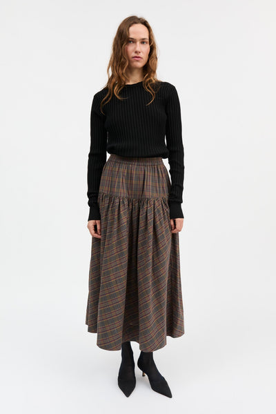 Lili Skirt | Green/Red Check - Skjønn Concept Store