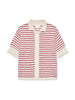 Lullu SS Polo Cardigan | Ecru & Holly Berry - Skjønn Concept Store