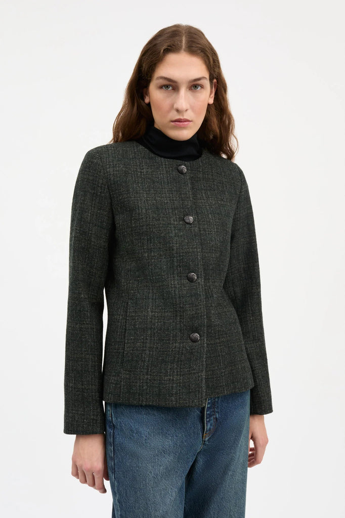 Mabel Jacket | Green Check Structure - Skjønn Concept Store