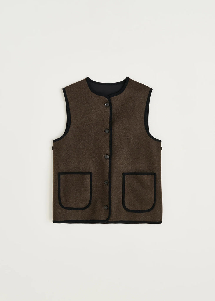 Meha Vest Loden | Pure Dark Brown - Skjønn Concept Store