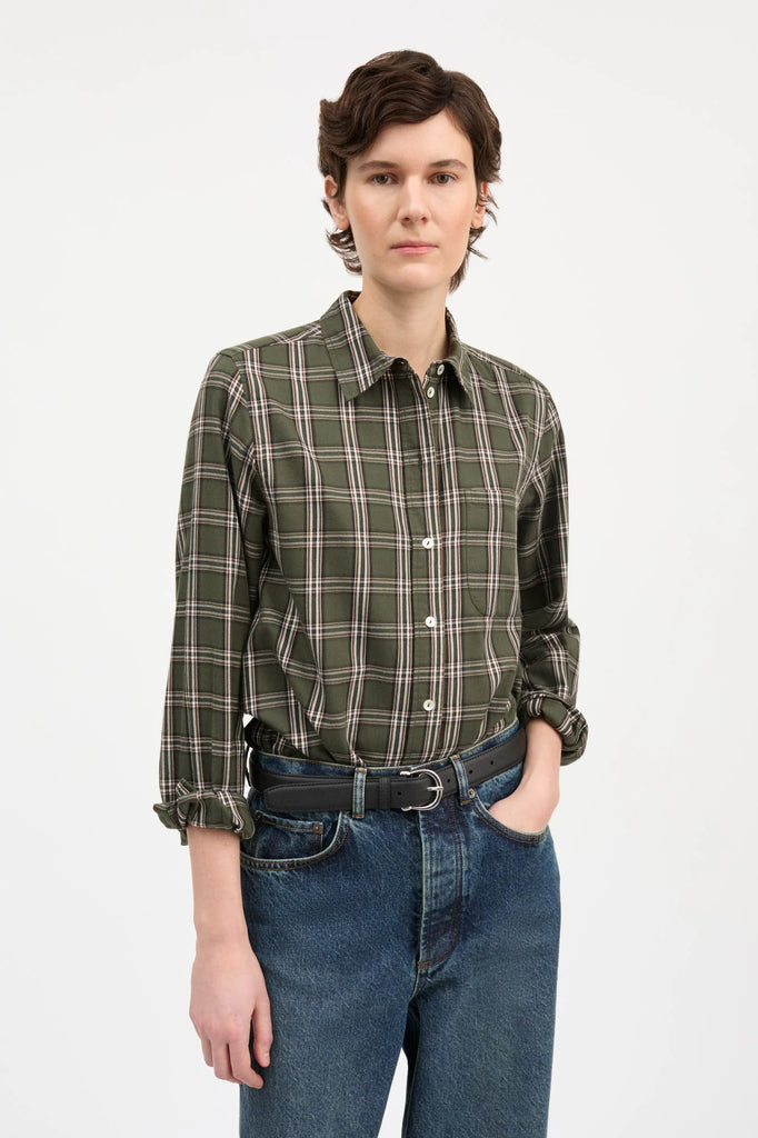 Nico Shirt | Green/White Check - Skjønn Concept Store