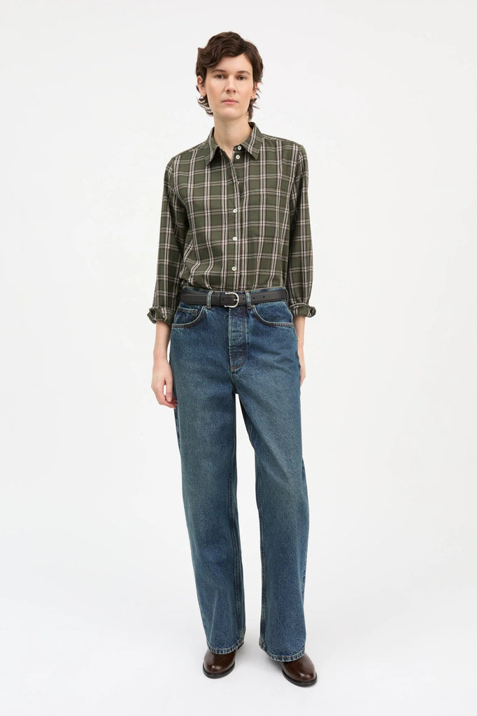 Nico Shirt | Green/White Check - Skjønn Concept Store