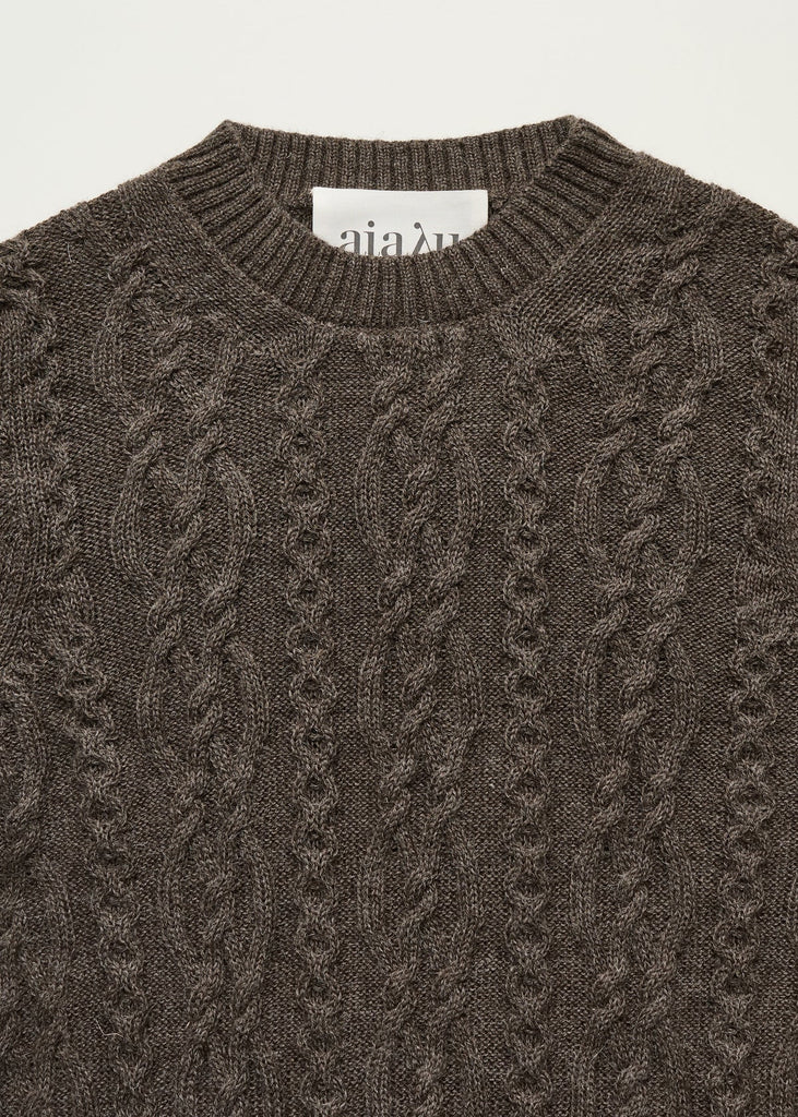 Orenda Sweater Lama Wool | Pure Smokey Brown - Skjønn Concept Store