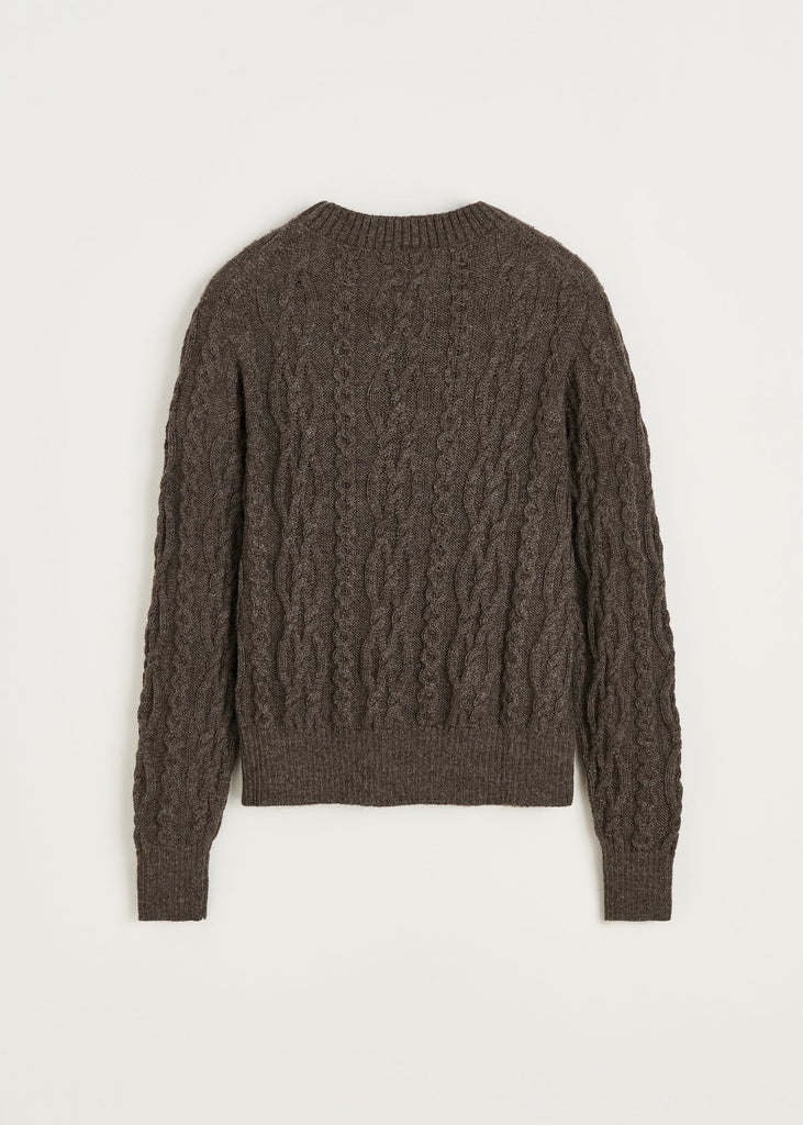 Orenda Sweater Lama Wool | Pure Smokey Brown - Skjønn Concept Store