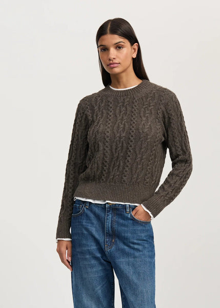Orenda Sweater Lama Wool | Pure Smokey Brown - Skjønn Concept Store