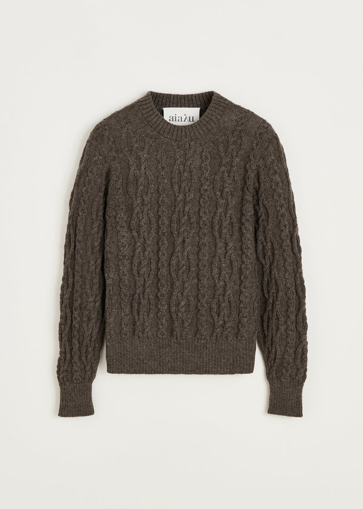 Orenda Sweater Lama Wool | Pure Smokey Brown - Skjønn Concept Store