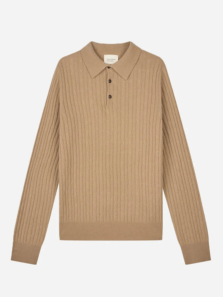 Original Cabelknit Polo | Dark Camel - Skjønn Concept Store