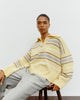 Paul V - Neck Jumper | Yellow/Grey Stripe - Skjønn Concept Store