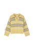 Paul V - Neck Jumper | Yellow/Grey Stripe - Skjønn Concept Store