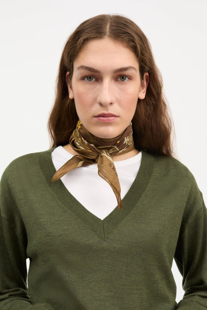Pippa Scarf | Khaki Paisley - Skjønn Concept Store