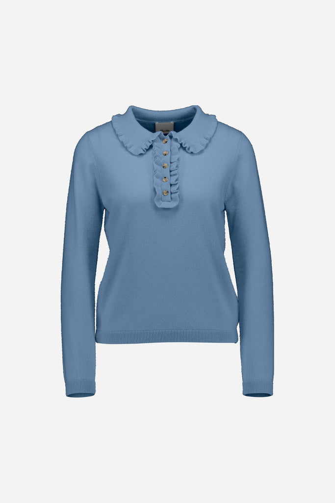 Pooneck Sweater L/S | Blue - Skjønn Concept Store