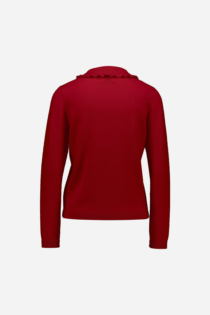 Pooneck Sweater L/S | Red - Skjønn Concept Store