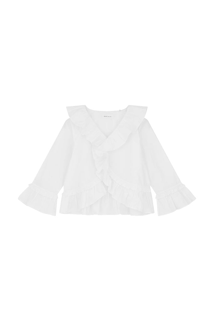 Rimini Flounce Blouse | Optic White - Skjønn Concept Store
