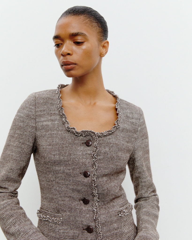 Rosa Jacket | Brown/Ecru - Skjønn Concept Store