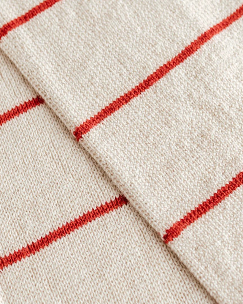 Scarf Igor | Cream/Red - Skjønn Concept Store
