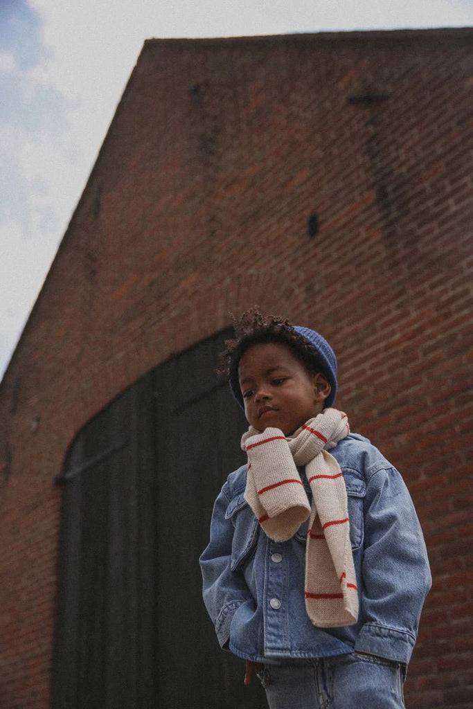 Scarf Igor | Cream/Red - Skjønn Concept Store