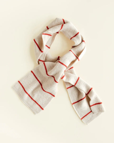 Scarf Igor | Cream/Red - Skjønn Concept Store
