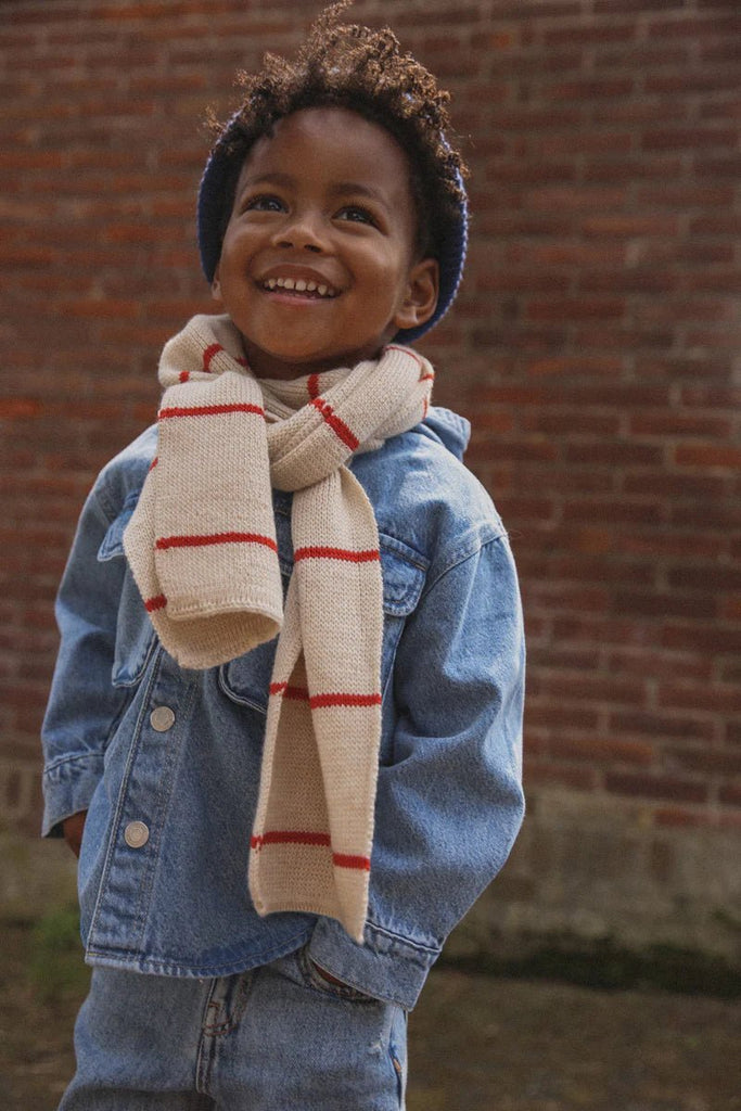 Scarf Igor | Cream/Red - Skjønn Concept Store