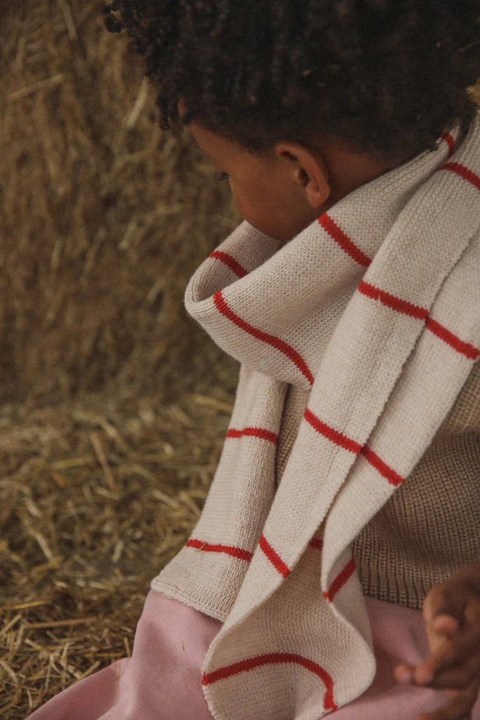 Scarf Igor | Cream/Red - Skjønn Concept Store