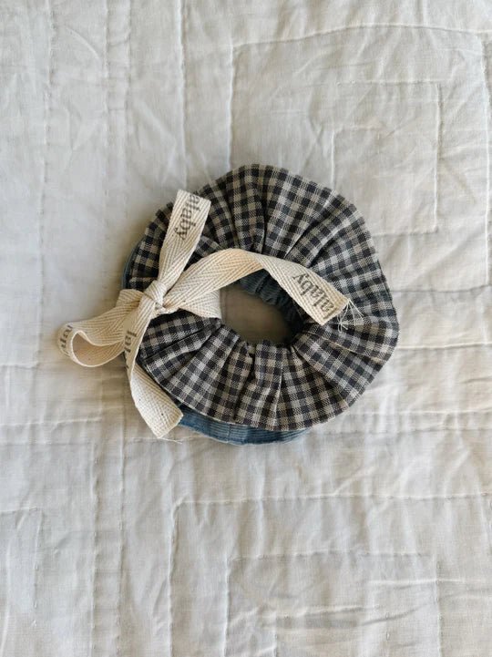 Scrunchie 2 - Pack | Space/Forest Check - Skjønn Concept Store