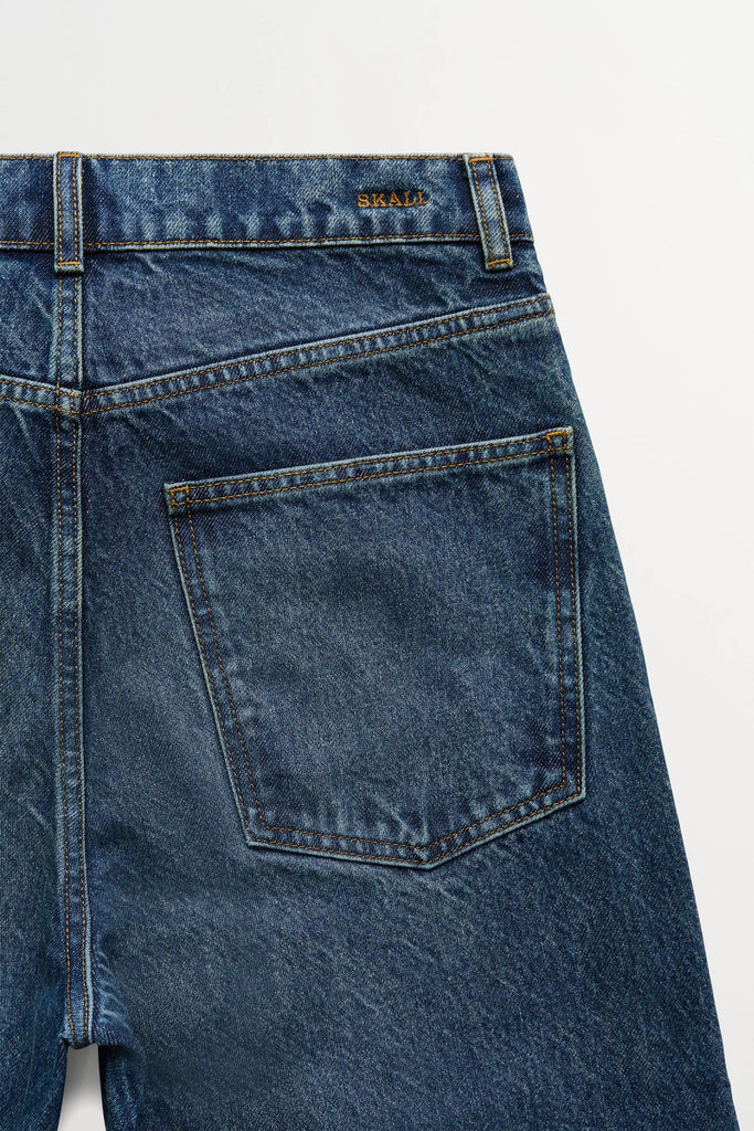 Sharon Straight Jeans | Washed Dark Blue - Skjønn Concept Store