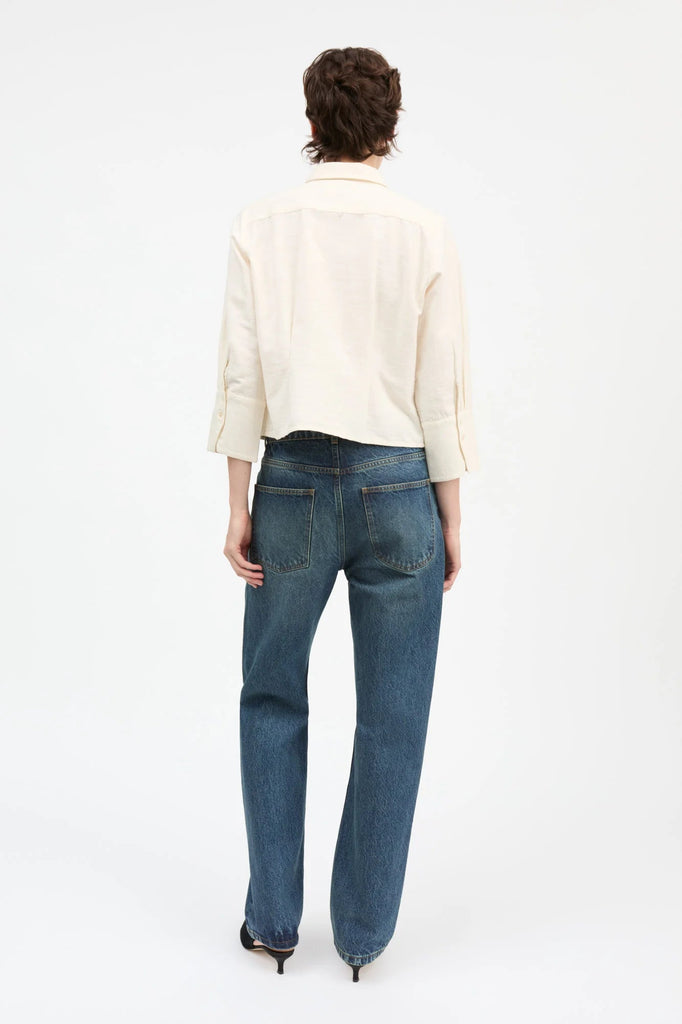 Sharon Straight Jeans | Washed Dark Blue - Skjønn Concept Store