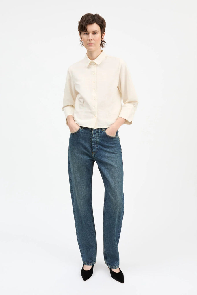 Sharon Straight Jeans | Washed Dark Blue - Skjønn Concept Store